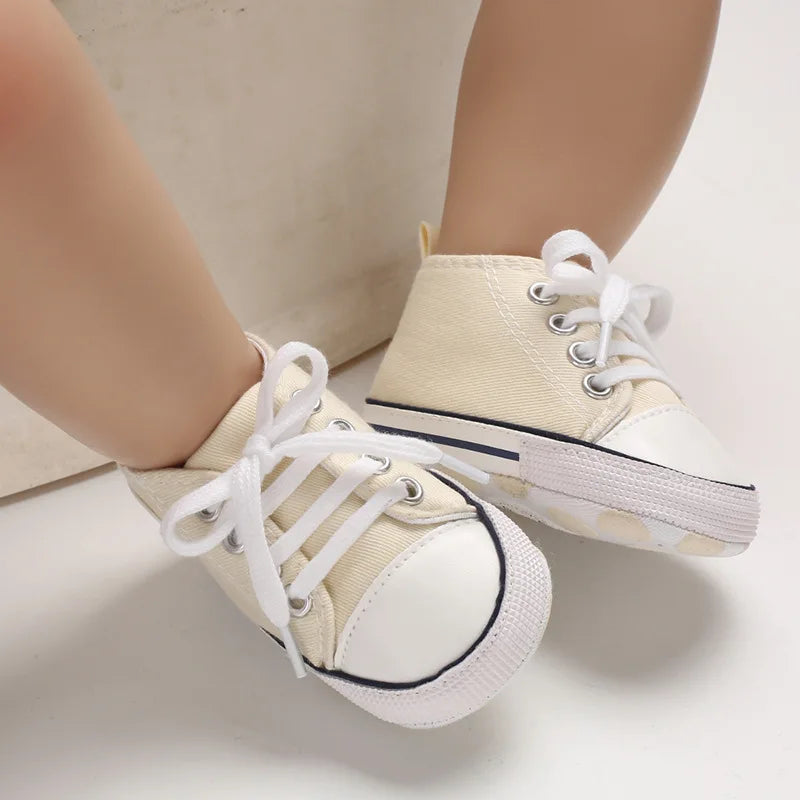 Baby Canvas Classic Sneakers Newborn Print Star Sports Baby Boys Girls First Walkers Shoes Infant Toddler Anti-slip Baby Shoes