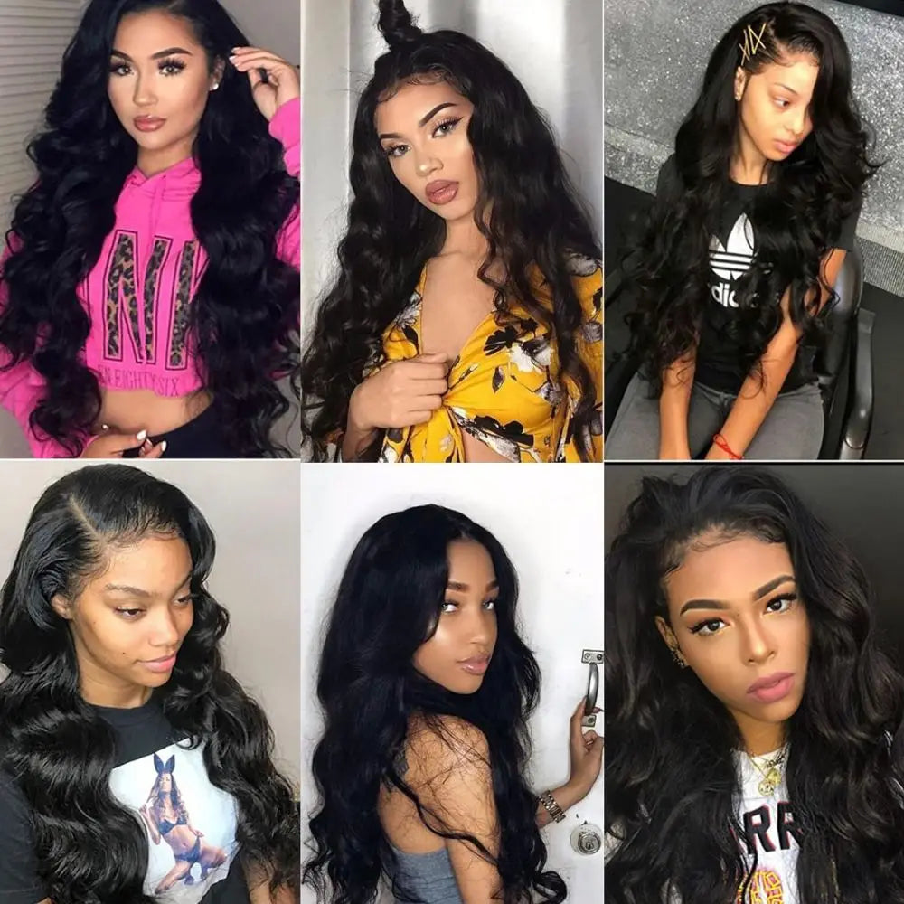 13x6 13x4 Body Wave Lace Front Wigs Human Hair PrePlucked Transparent Lace Frontal Wigs Human Hair Wigs With Baby Hair For Women