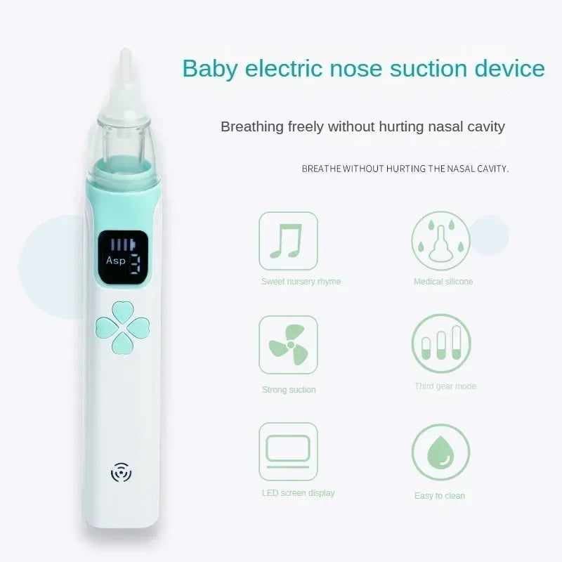 3-in-1 Electric Nasal Aspirator Baby Absorber Equipment Silent Utensils Obstruction Rhinitis Cleaner New Born Items Care Tool