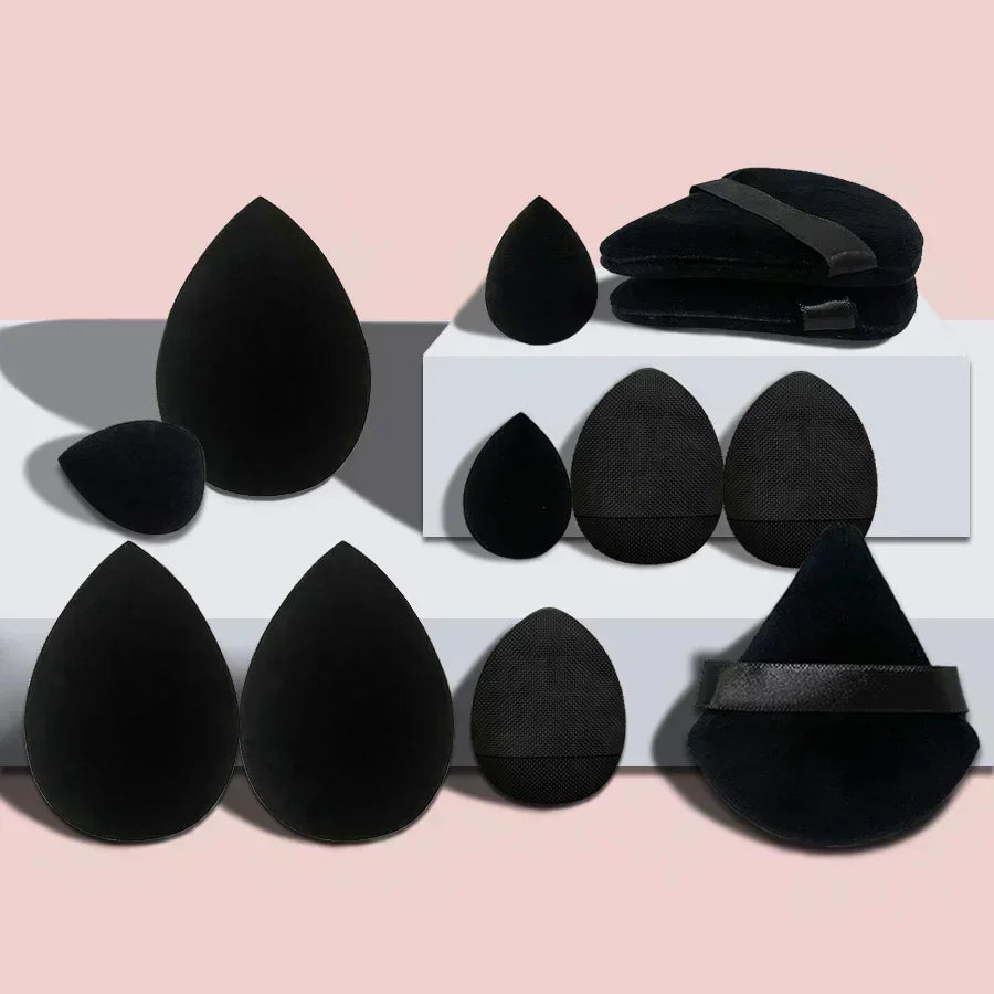 12/14Pcs Makeup Sponge Blender Beauty Egg Foundation Sponges with Storage Bottle Powder Puffs Cosmetic Puff Make Up Accessories