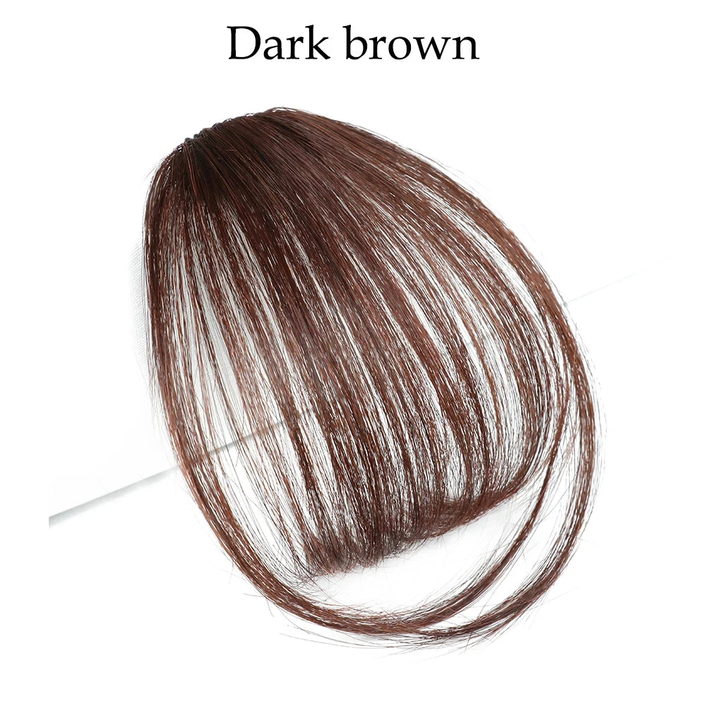 Cheap Fake Air Bangs Synthetic Hair Extension Soft Light Air Hair Bangs Clip On Hair Extension  False Straight Hair Bangs Fringe