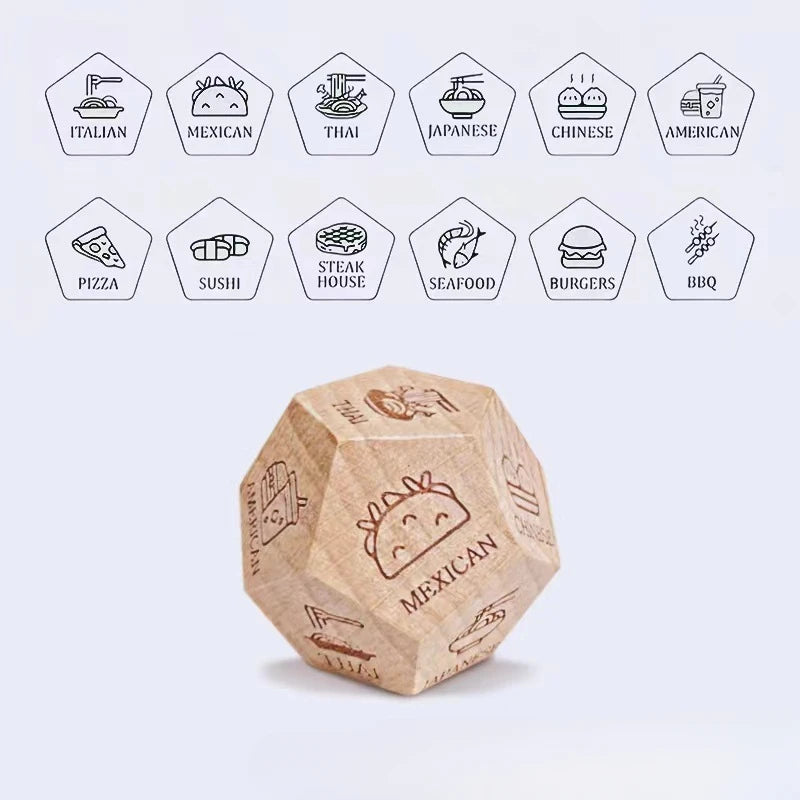 Dice for Her Him Couples Gift Ideas Food Decision Dice Games Christmas Birthday Valentines Day Gifts for Wife Husband