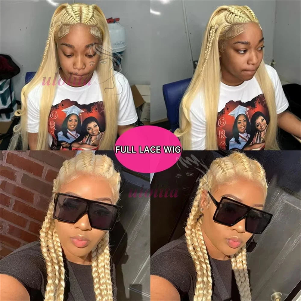 Full Lace Human Hair Wig 613 full lace Straight HD Transparent Lace Wigs For Black Women 360 peruvian full lace straight wigs