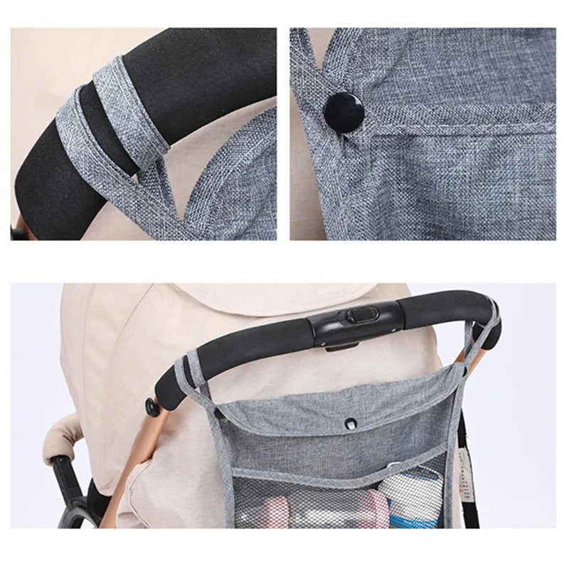 Baby Cart Hanging Bag Large-Capacity Double Pocket Storage Bags Baby Supplies Storage-Bag Multi-Function Mesh Design Storage Bag