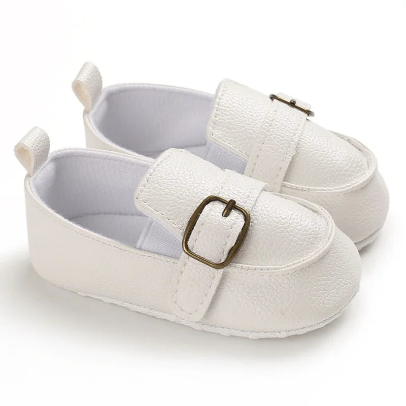 Infant Spring Shoe Newborn Infant Girls and Boys Recreational Baptism Non-Slip Walking Shoe White Soft-soled Sneaker Prewalker