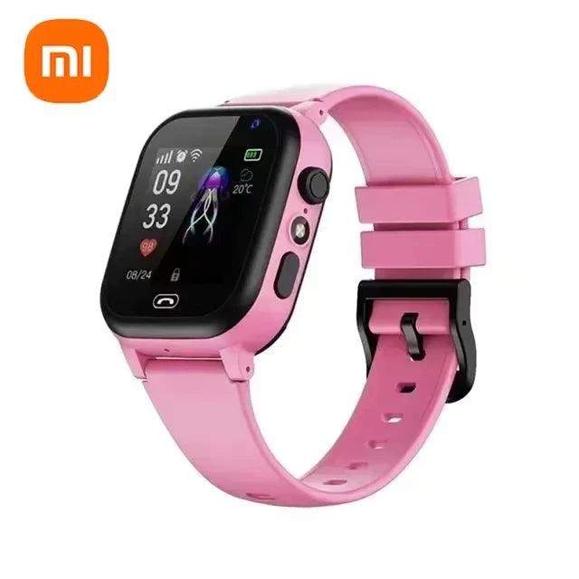 Xiaomi Kids 4G Smart Watch SOS GPS Location Video Call Sim Card Child Camera Waterproof Upgrade 2025 For Boys Girls Add Earphone