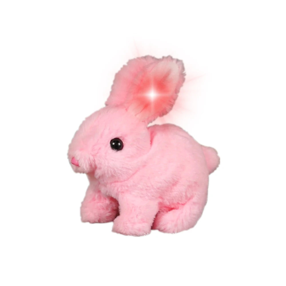 6inch Rabbit Interactive Electric Plush Bunny Walking Wiggle Ears Stuffed Doll for Kids Baby Birthday Christmas Toys Gift