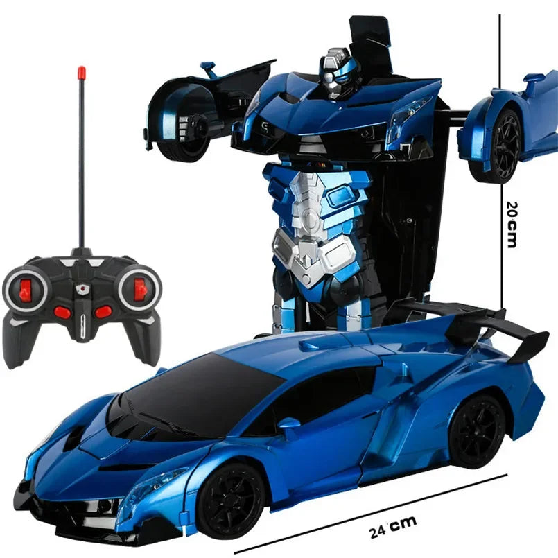 Mini 2 In 1 Car Toys Transform Robot Model Vehicle Remote Control RC Car Deformation Car Toy Boys Gifts Children Fun Toys Gift