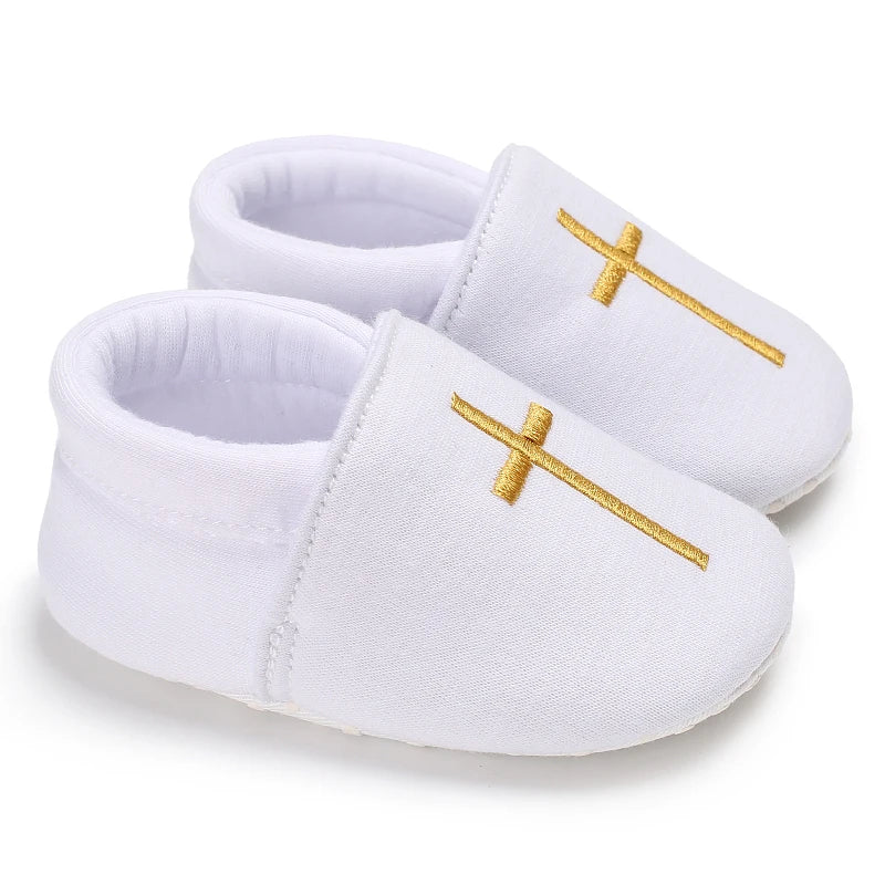 Boys And Girls Gentleman Shoes Soft Soled White Shoes Leisure Sports Shoes Newborn First Walk 0-18Months Bed Shoes