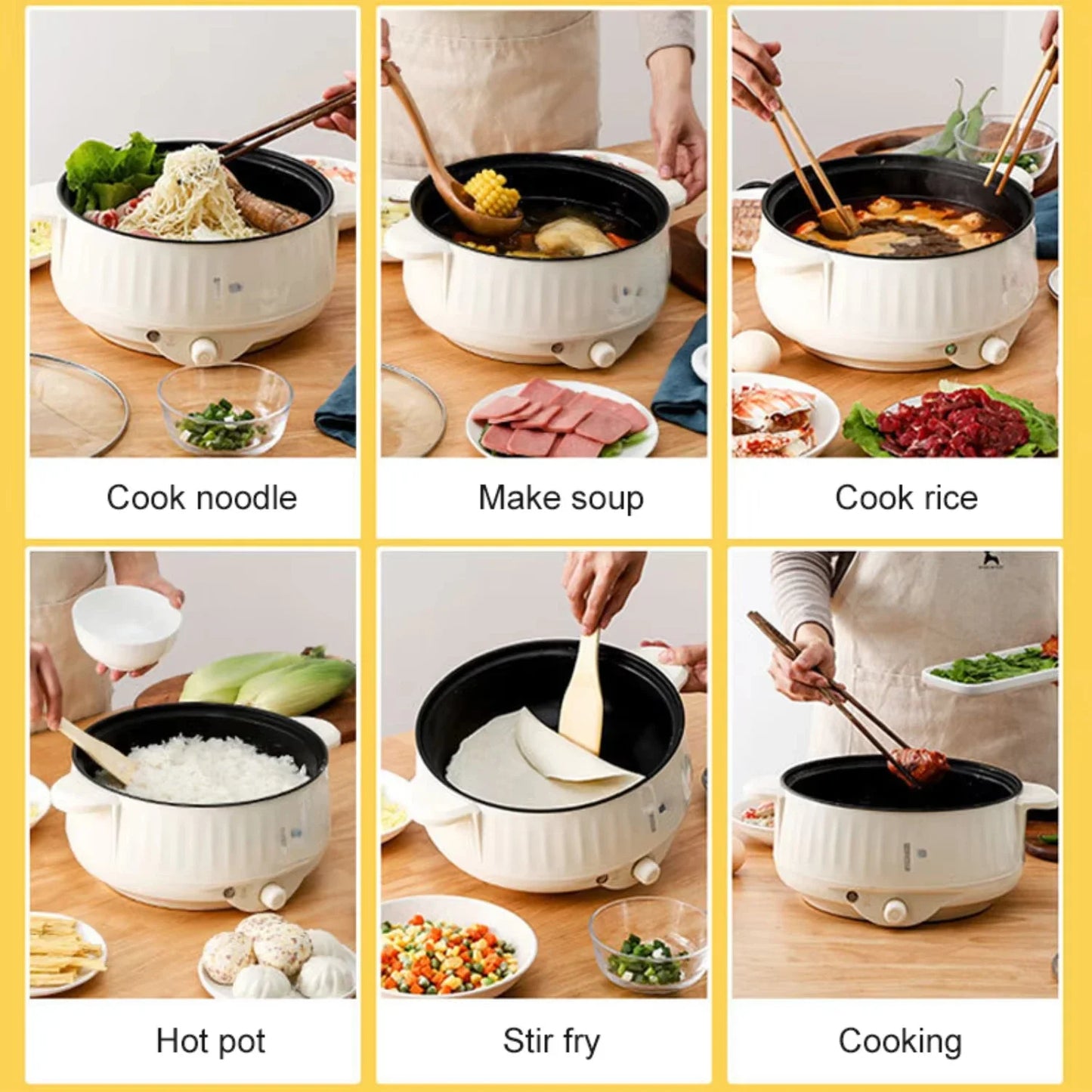 Multifunction Electric Cookers Single/Double Layer 1-2 People Household Non-stick Pan Hot Pot Rice Cooker Cooking Appliances