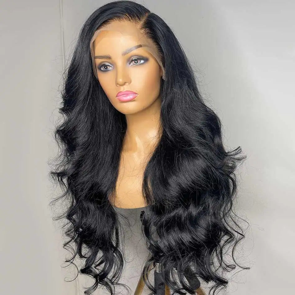 HD Transparent 13x6 Lace Front Human Hair Wigs Body Wave Pre Plucked Peruvian Body Wave Human Hair Frontal Wigs For Black Women