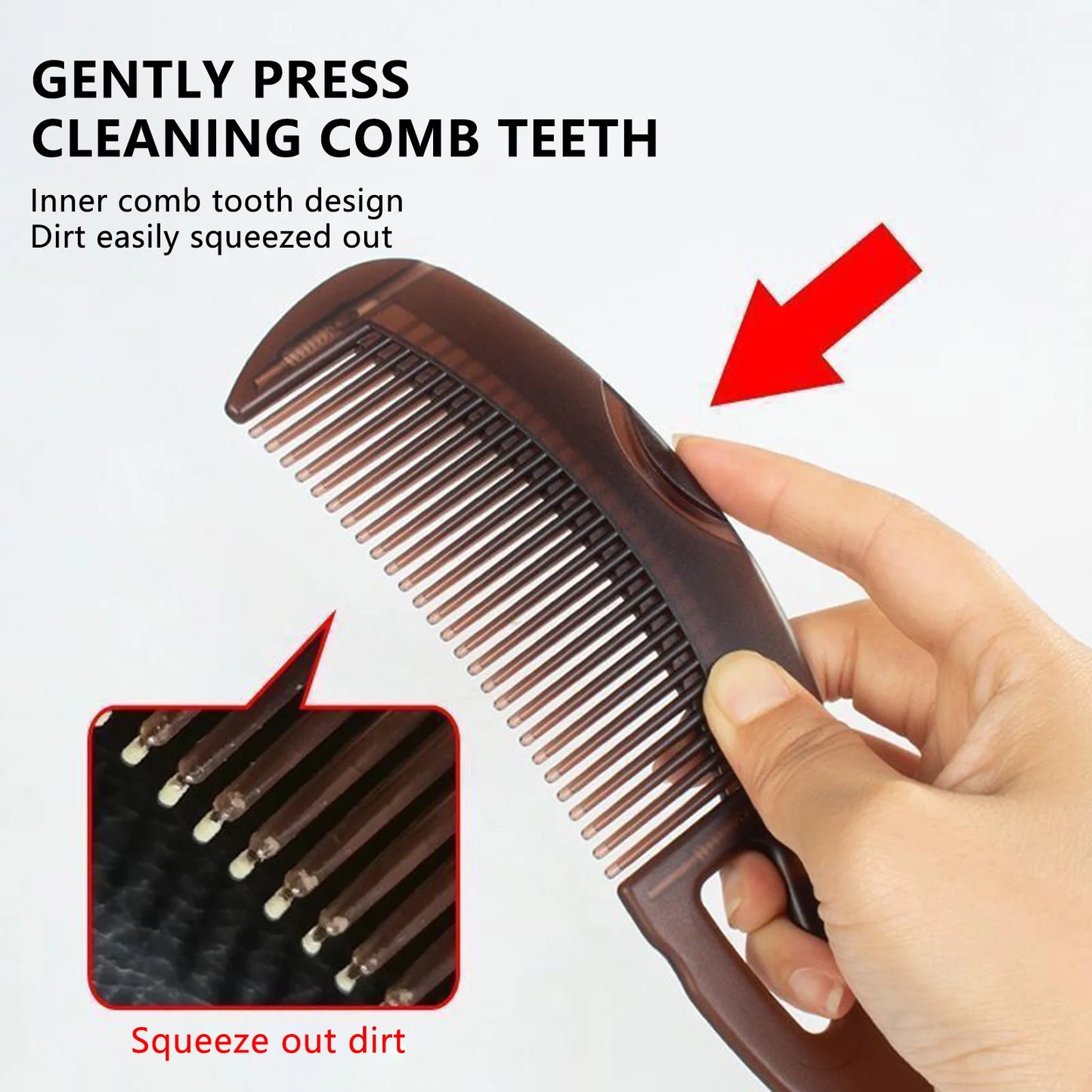 Anti-Static Dandruff-Removal Comb – Self-Cleaning Massage Brush for Salon Styling!"