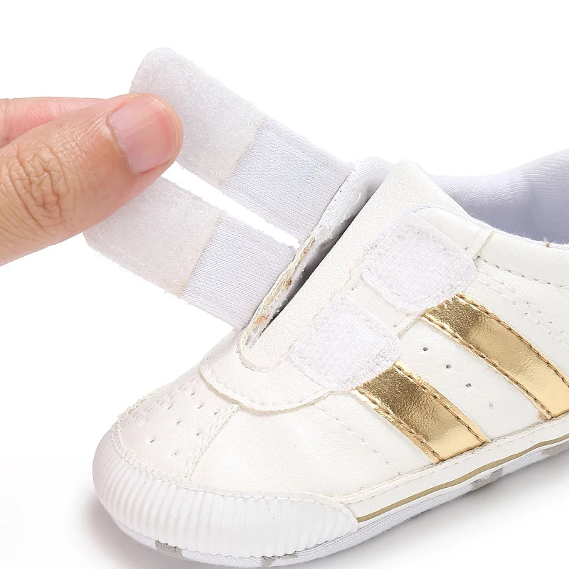 Newborn Baby Shoes Boys' and Girls' Infant Sports Shoes First Walker Classic Fashion Soft Sole Non slip Baby Walking Shoes