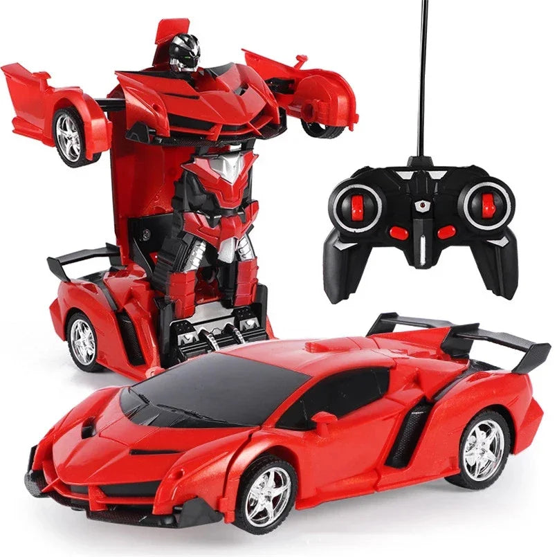 Mini 2 In 1 Car Toys Transform Robot Model Vehicle Remote Control RC Car Deformation Car Toy Boys Gifts Children Fun Toys Gift