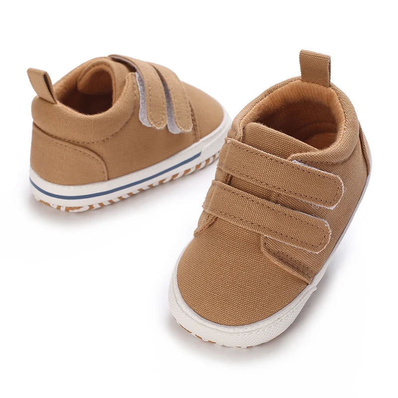 0-18M Newborn Baby Shoes Boy Girl Classical Sport Soft Sole PU Leather Multi-Color First Walker Casual Sneakers Baptism Shoes