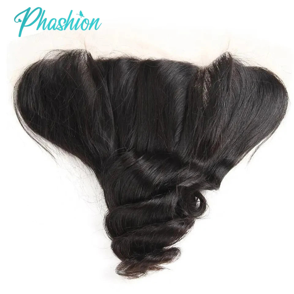 Phashion 26 28 30 Inch13x6 Lace Frontal Loose Water Curly Deep Pre Plucked Swiss HD Transparent Full Front Only 100% Human Hair