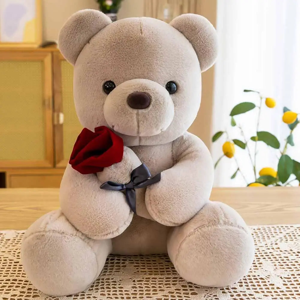 25cm Kawaii Teddy Bear for Valentines Day Gift Teddy Bears Stuffed Animal Rose Bear Doll Valentine's Day Gift for Girlfriend