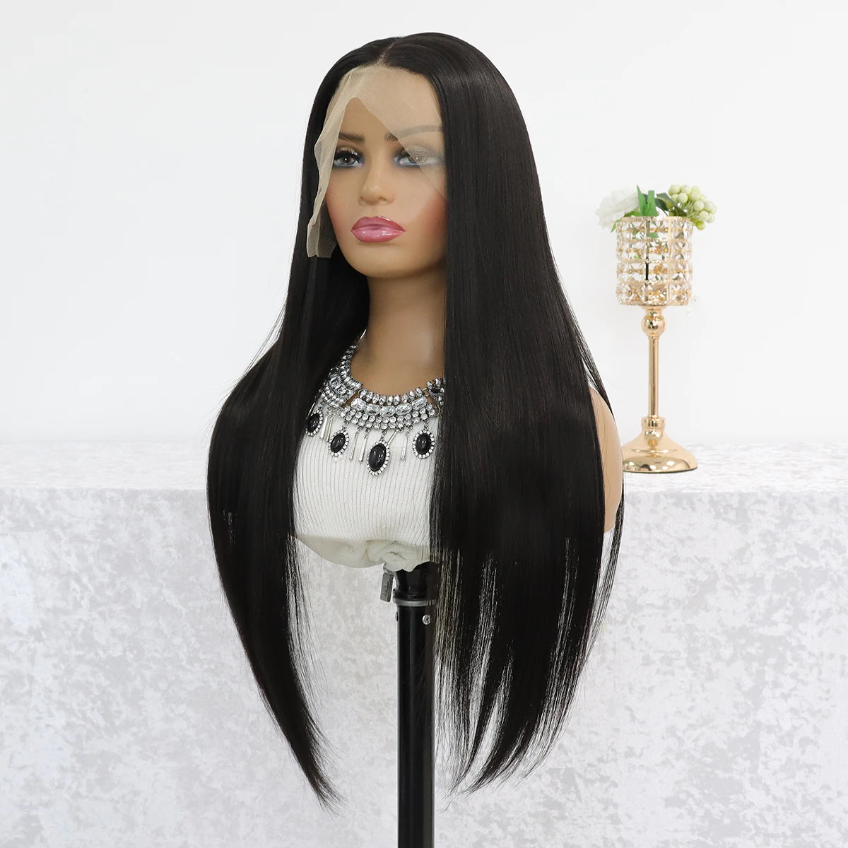 13*4 Lace Front Wigs Straight Wigs with High Quality Synthetic Hair Wigs and Good Texture