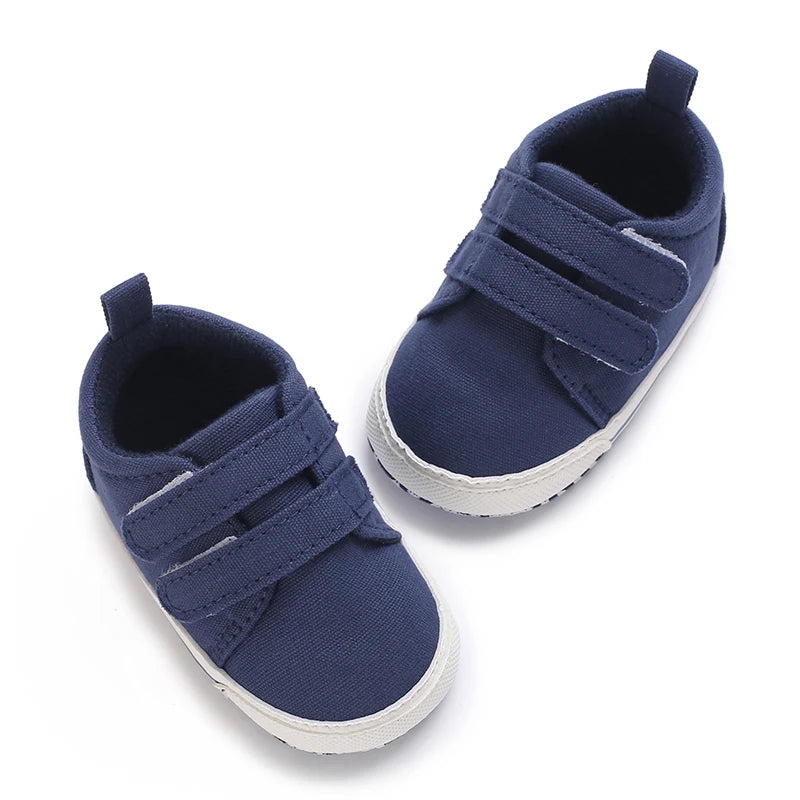 0-18M Newborn Baby Shoes Boy Girl Classical Sport Soft Sole PU Leather Multi-Color First Walker Casual Sneakers Baptism Shoes