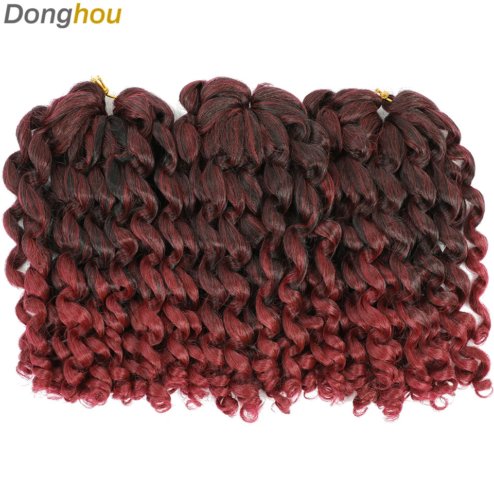 Wand Curl Crochet Braids Hair 8 Inch 1B 30 27 Bug Ringlet Twist Extensions with Jamaican Bounce Crochet Hair Crochet Curly Hair