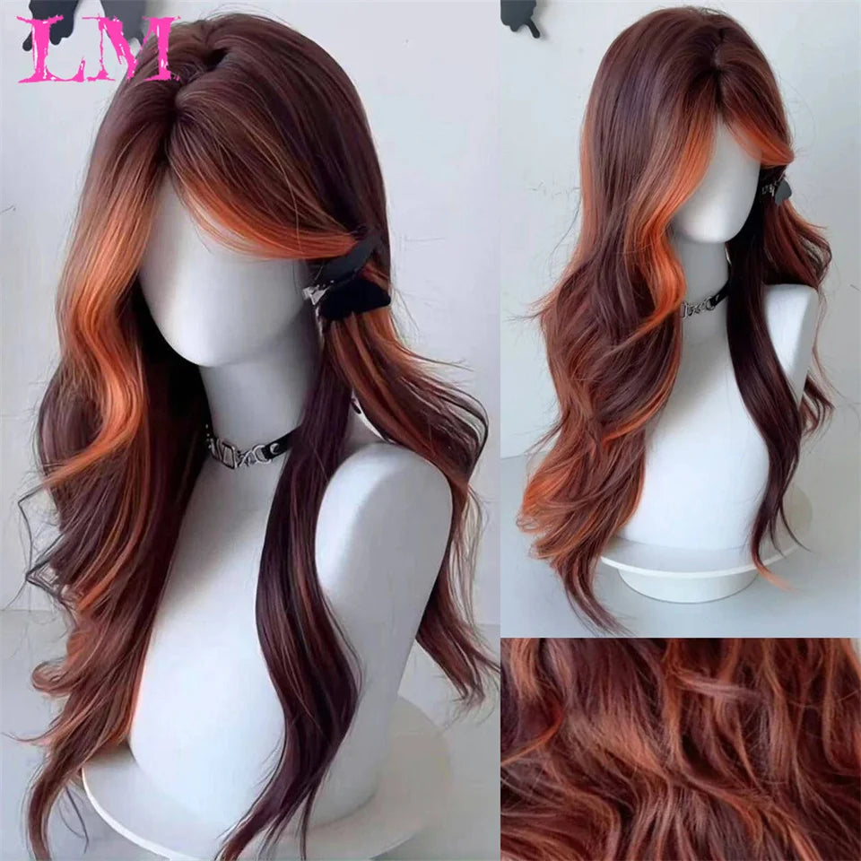 LM Wave Synthetic Wig for Black Women Wear Deep Curly Soft Wig Natural Black Color Replacement Wigs for Daily Party Use