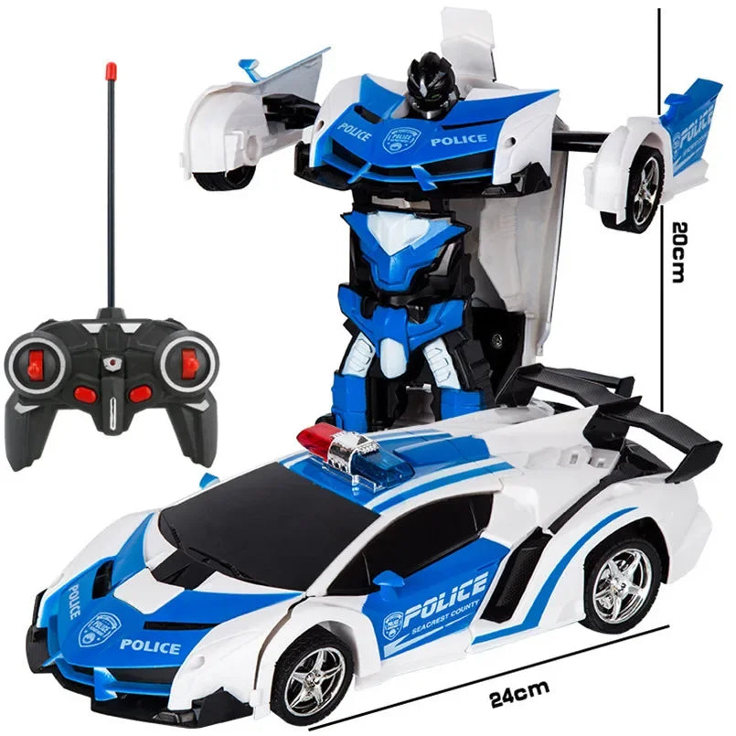 Mini 2 In 1 Car Toys Transform Robot Model Vehicle Remote Control RC Car Deformation Car Toy Boys Gifts Children Fun Toys Gift