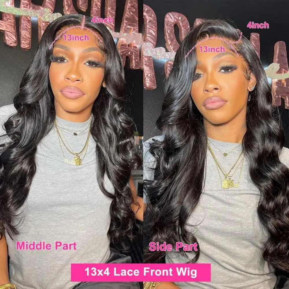 13x6 13x4 Body Wave Lace Front Wigs Human Hair PrePlucked Transparent Lace Frontal Wigs Human Hair Wigs With Baby Hair For Women