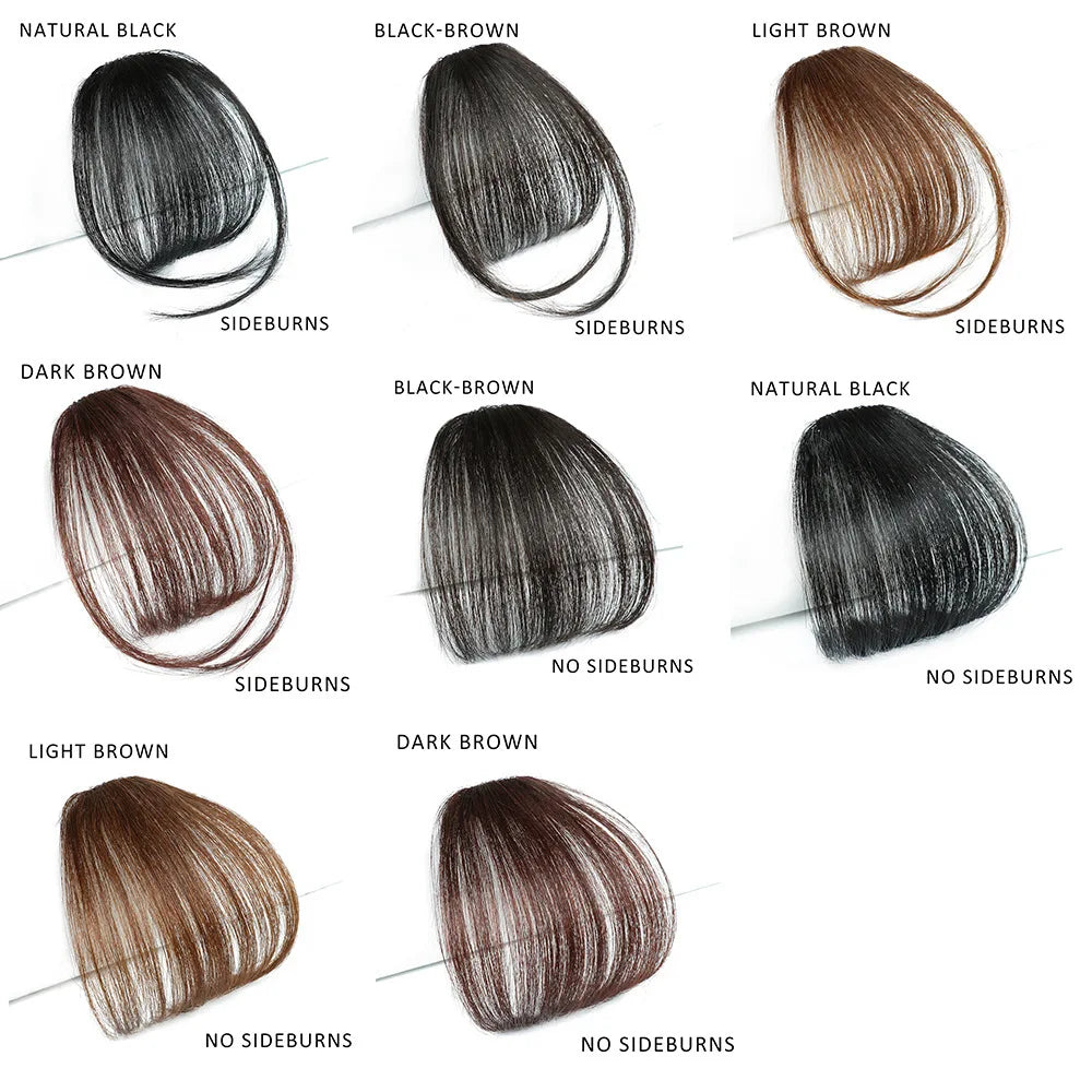 Cheap Fake Air Bangs Synthetic Hair Extension Soft Light Air Hair Bangs Clip On Hair Extension  False Straight Hair Bangs Fringe