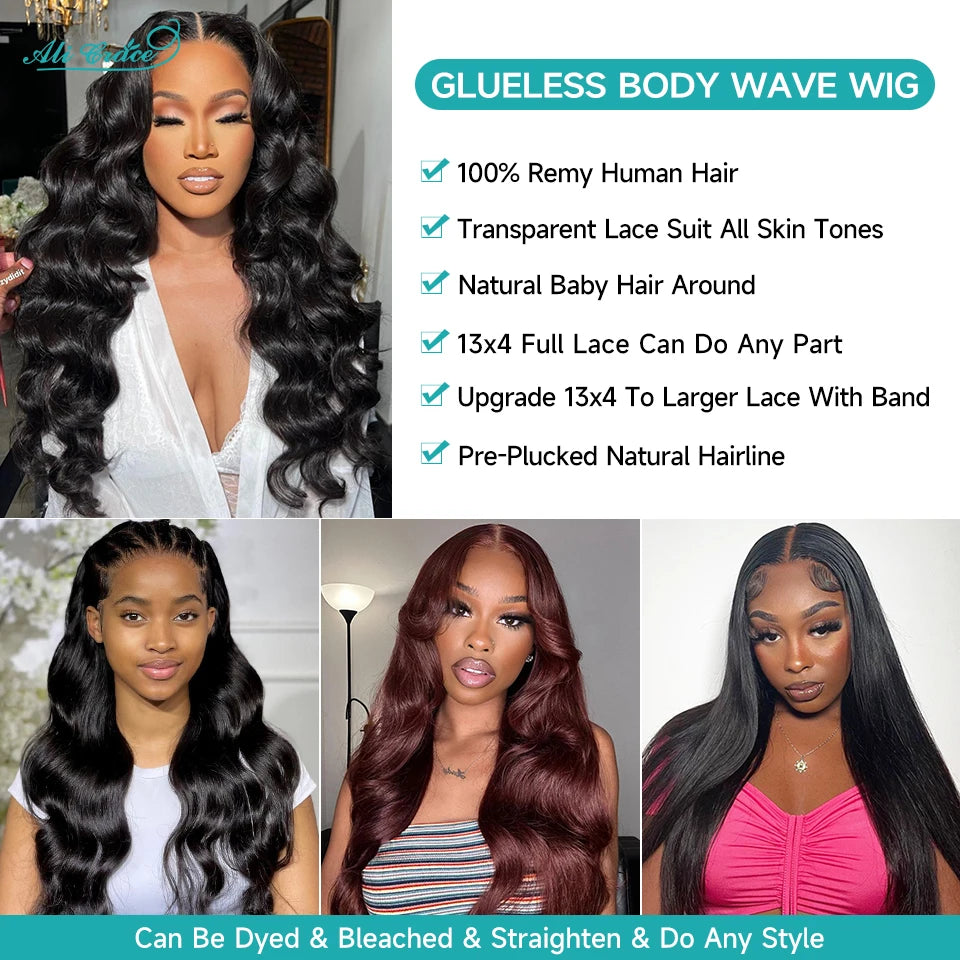 Ali Grace Body Wave Lace Front Wig Body Wave Human Hair Wigs for Women Brazilian Pre-Plucked 13x4 Lace Frontal Human Hair Wigs