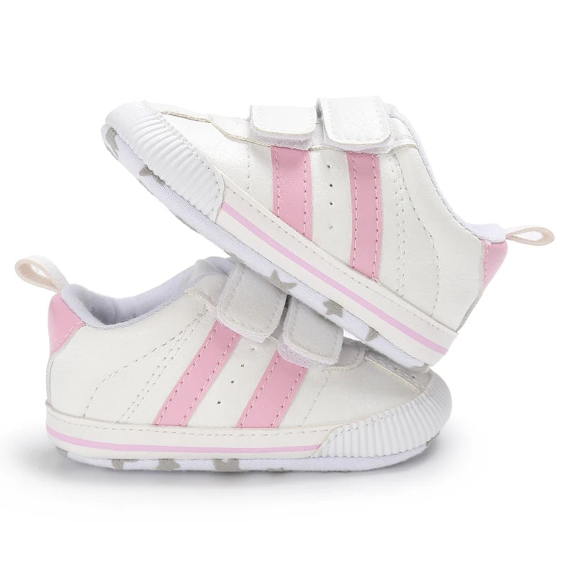 Newborn Baby Shoes Boys' and Girls' Infant Sports Shoes First Walker Classic Fashion Soft Sole Non slip Baby Walking Shoes