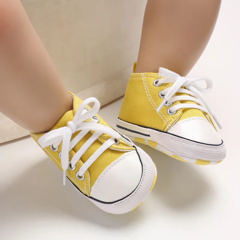 Baby Canvas Classic Sneakers Newborn Print Star Sports Baby Boys Girls First Walkers Shoes Infant Toddler Anti-slip Baby Shoes