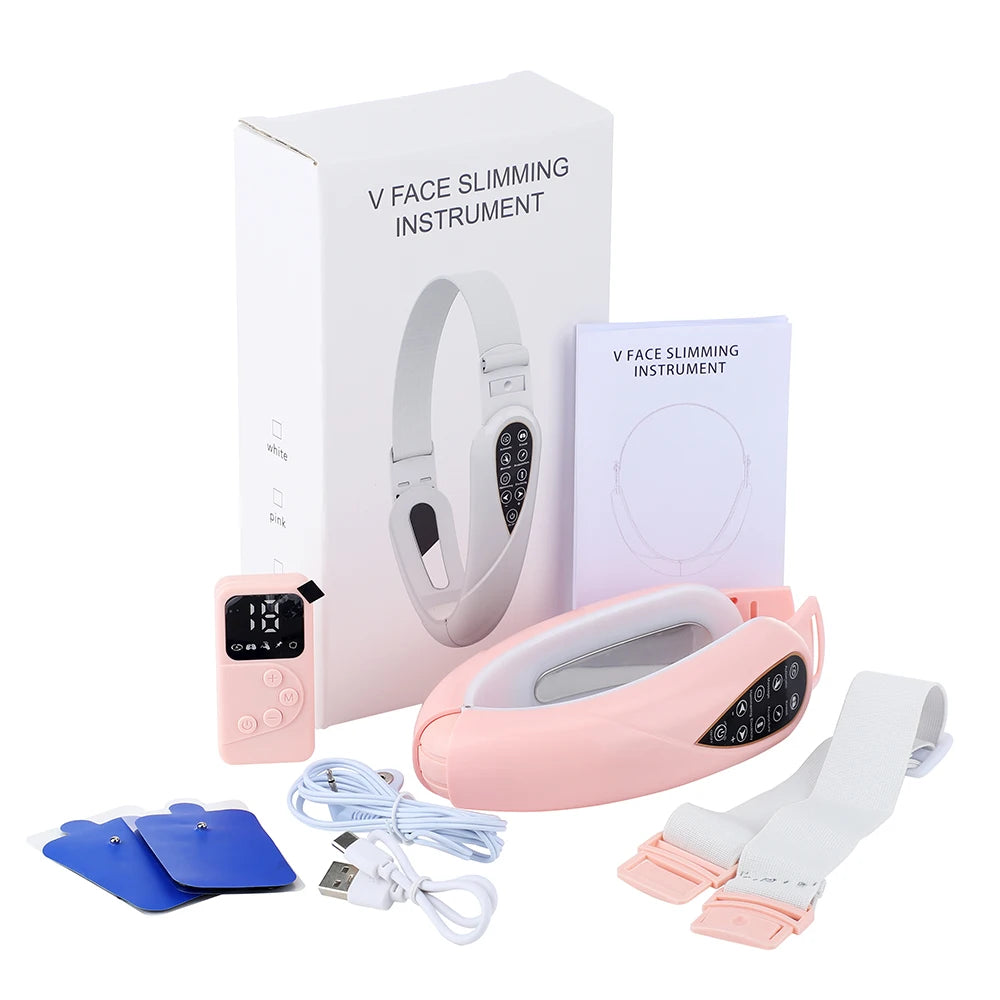 V-Line Face Slimming Lifting Device Massager Skin Rejuvenation Shaping Beauty Instrument Electric Reduce Double Chin Belt