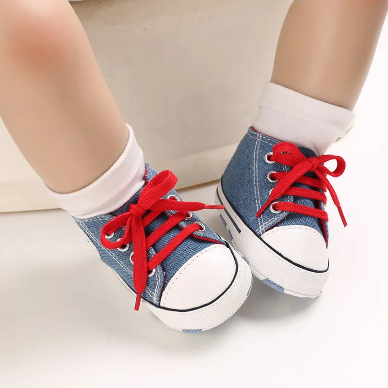 Baby Canvas Classic Sneakers Newborn Print Star Sports Baby Boys Girls First Walkers Shoes Infant Toddler Anti-slip Baby Shoes