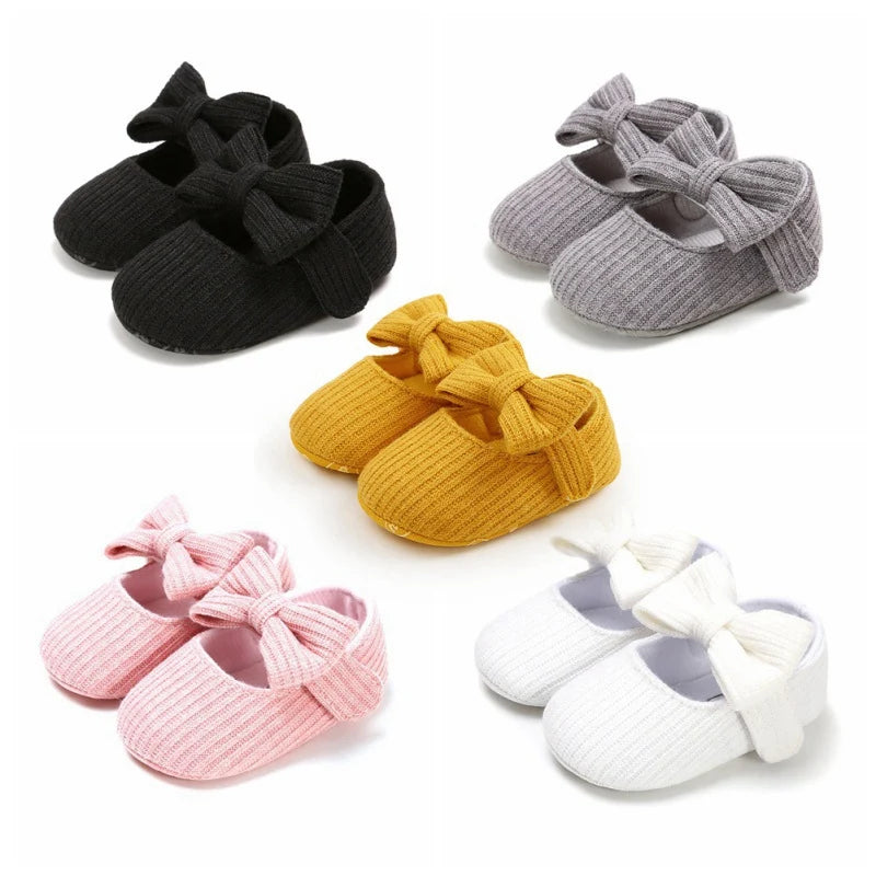 Baywell Spring Baby Girl Princess Shoes 1 Year Casual Anti-Slip Bow Sneakers Autumn Toddler Soft Soled First Walkers 0-18 Months