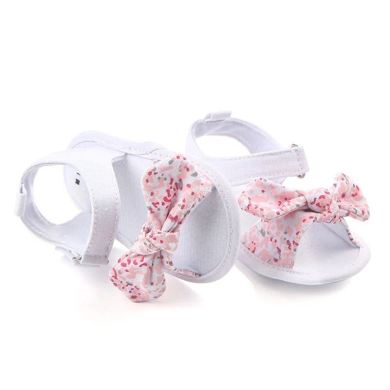 1 Pair Lytwtw's Children Baby Kids Boys girls Shoes Non-Slip Canvas Bowknot Toddlers Newborn Infantil sandals