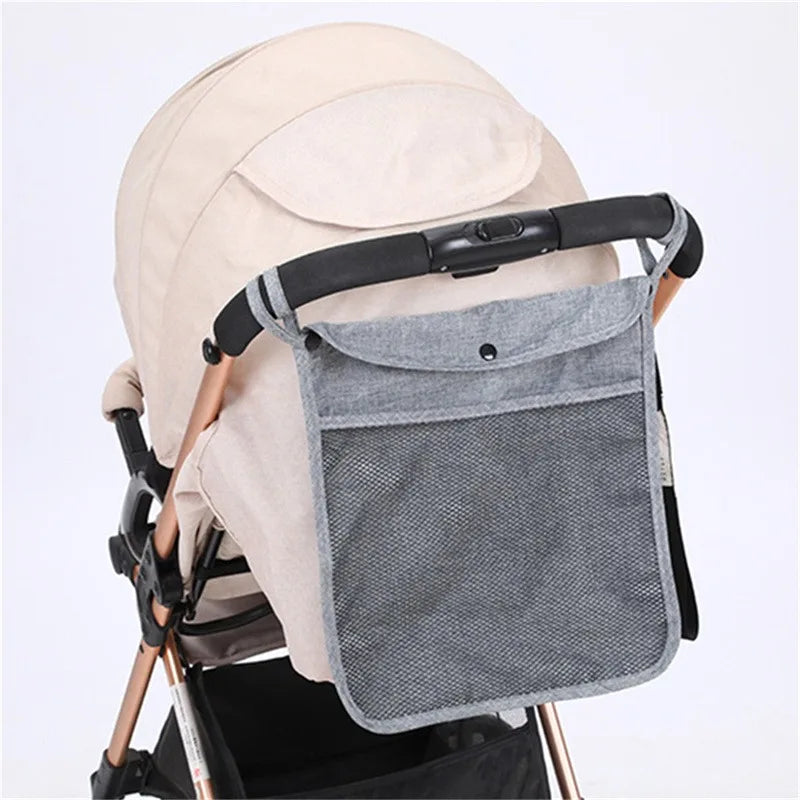 Baby Cart Hanging Bag Large-Capacity Double Pocket Storage Bags Baby Supplies Storage-Bag Multi-Function Mesh Design Storage Bag