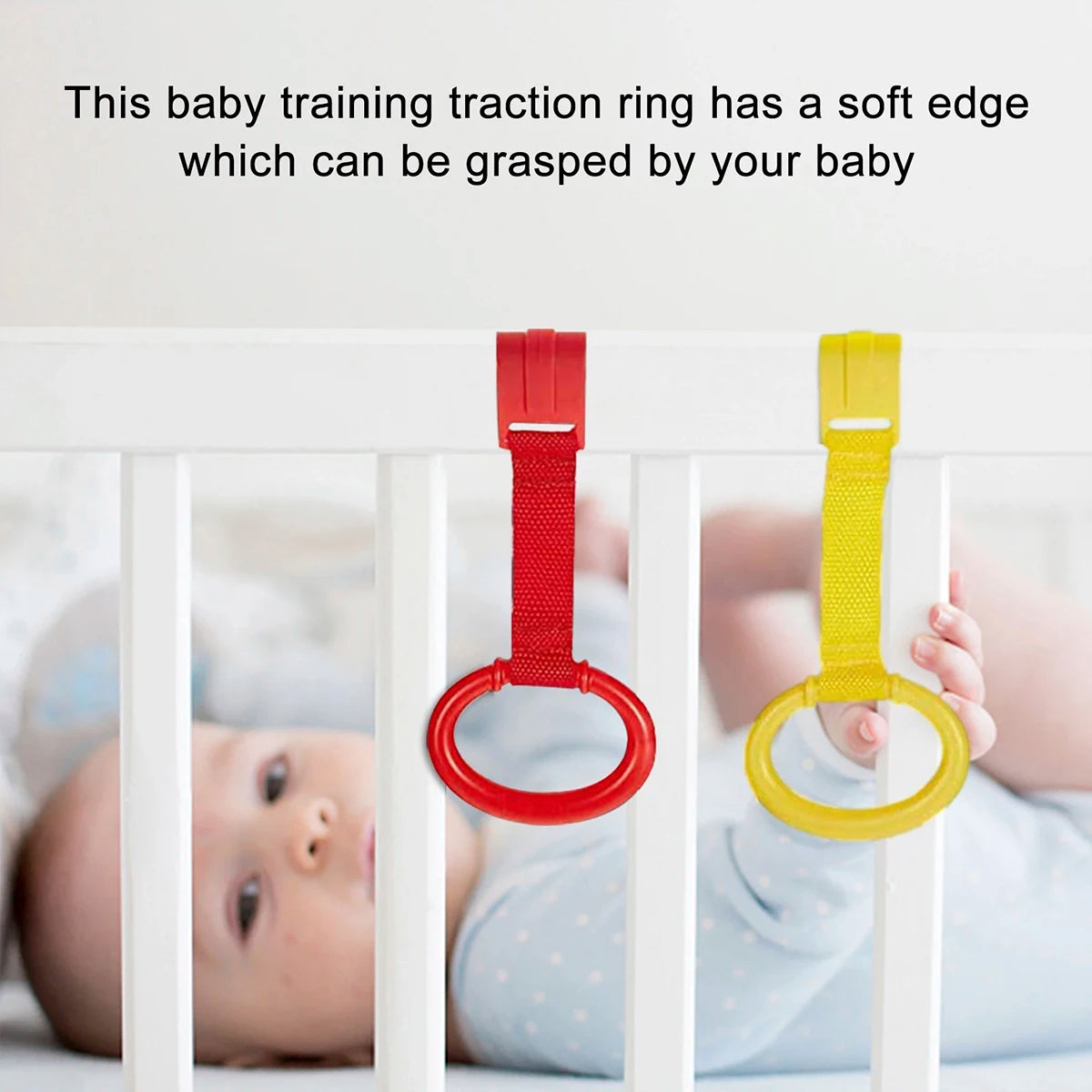 4/8Pcs Baby Crib Pull Ring Baby Walking Exercises Assistant Crib Pull Rings Balance Training Ring Hanging Pendant Household