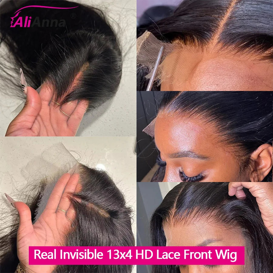 100% Real HD Lace Wig 13x6 Human Hair Lace Frontal Wig 30 Inch Straight Human Hair Wigs Brazilian 13X4 Lace Front Human Hair Wig