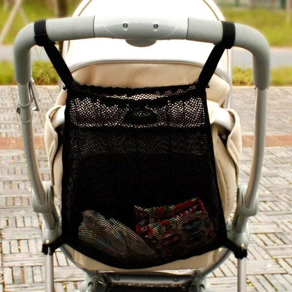 Portable Large Capacity Pram Storage Pocket Baby Stroller Hanging Net Bags Infant Products Organizer Bag Stroller Accessories