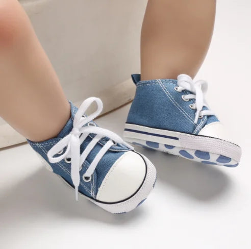 Baby Canvas Classic Sneakers Newborn Print Star Sports Baby Boys Girls First Walkers Shoes Infant Toddler Anti-slip Baby Shoes