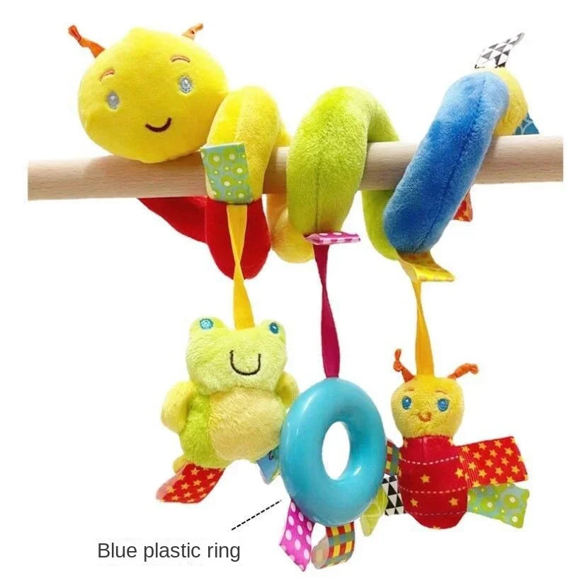 Baby Crib Hanging Rattles Toys Car Seat Toy Soft Mobiles Stroller Crib Spiral Toy Pram Hanging Dolls for Babies Newborn Gifts