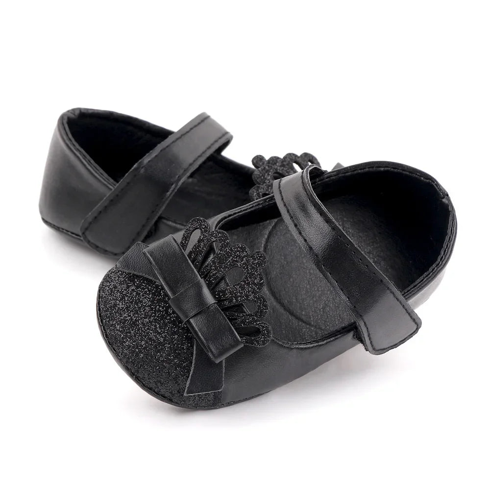 Baby Girl Shoes Cute Crown Soft PU Mary Jane Shoes Anti-slip Sole Spring Summer Sandal for Baby Girl New Fashion