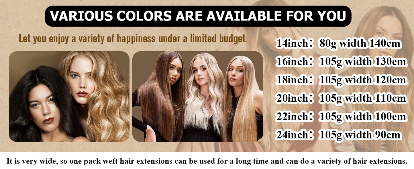 Ugeat Sew in Hair Extensions Human Hair Soft Natural Dark Root  Hair Bundles for Women Hair Weaves 100G Remy Human Hair