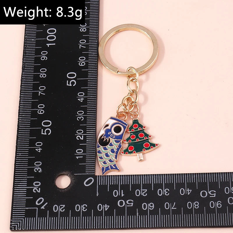 Lovely Colorful Heart Keychain Love Keyrings Valentine's Day Gift Key Chains for Women Girls Car Key Handbag Jewelry Accessories