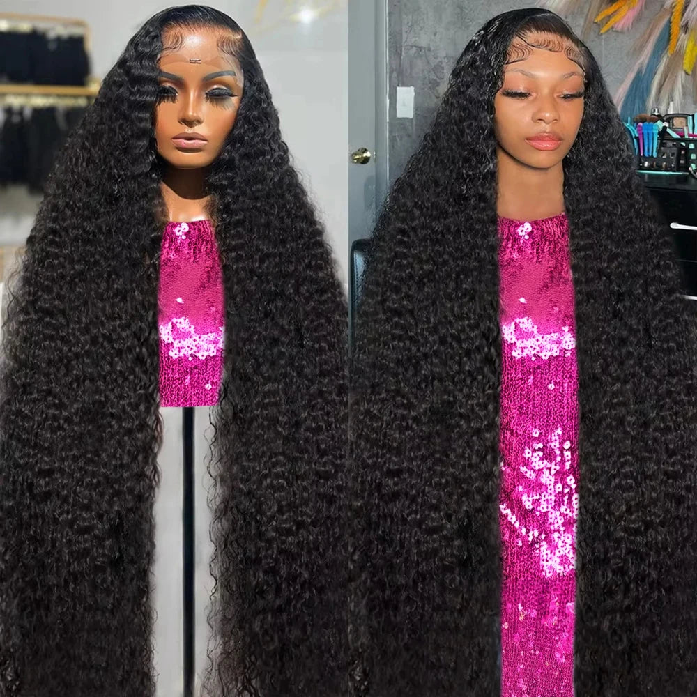 250 Density 360 Full Hd Lace Front Human Hair Wig PrePlucked Glueless Wig 100% Human Hair Deep Curly Wave 13X6 Lace Frontal Wig