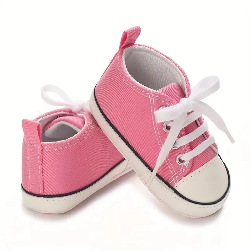 Baby Canvas Classic Sports Shoes Newborn Boys and Girls Printed Star First Walkers Shoes Infant Anti slip Baby Shoes