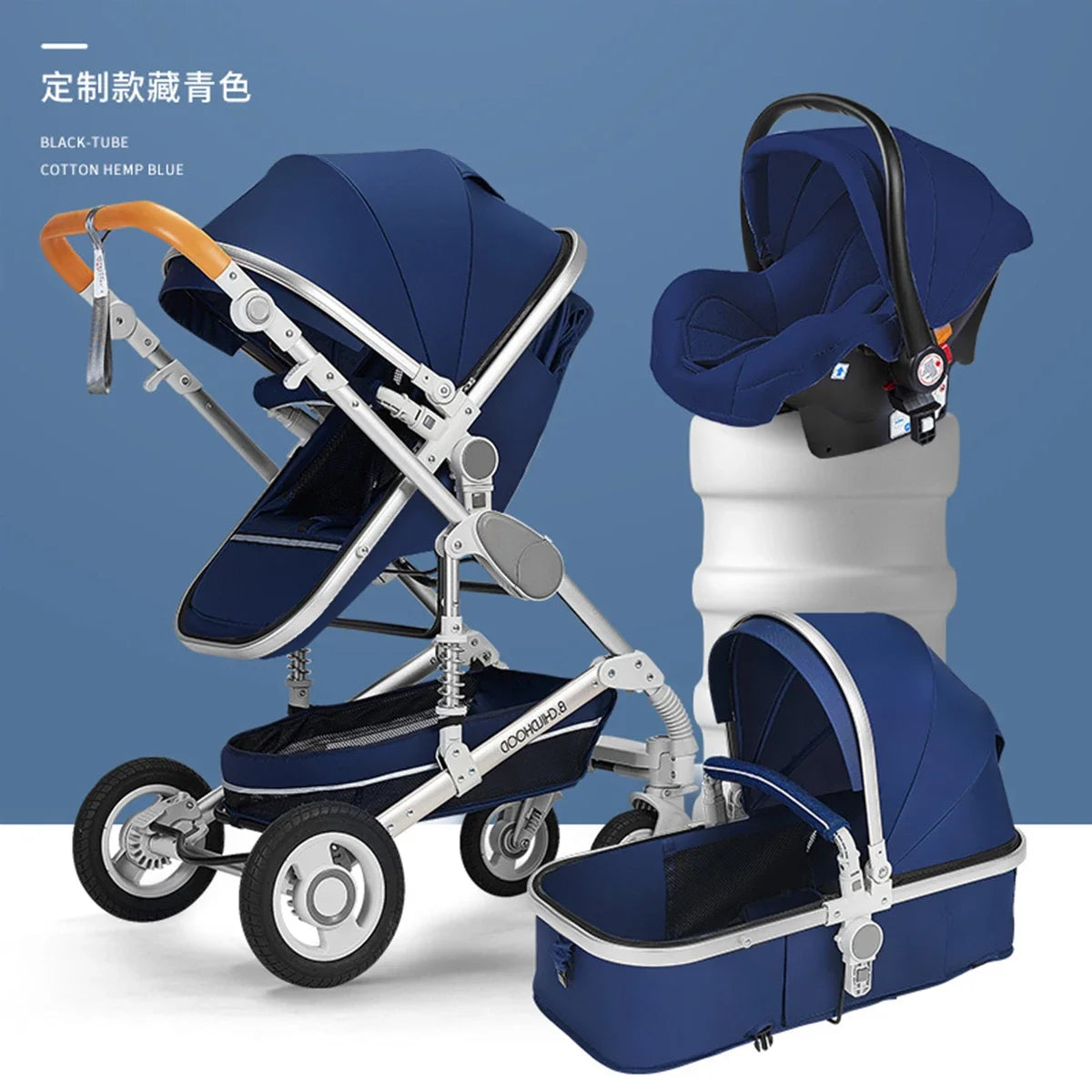 Baby stroller 3 in 1 stroller folding two-sided child four seasons kinderwagen baby carriage  high landscape Newborn Travelling