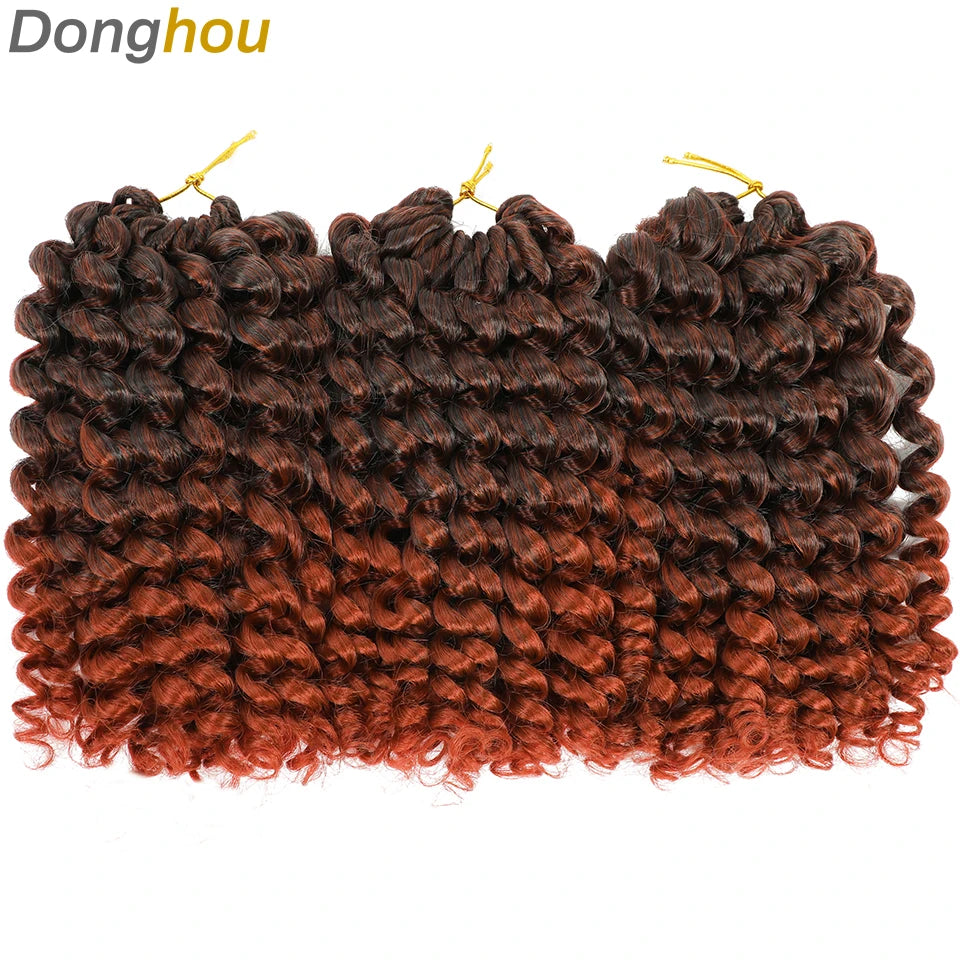 Wand Curl Crochet Braids Hair 8 Inch 1B 30 27 Bug Ringlet Twist Extensions with Jamaican Bounce Crochet Hair Crochet Curly Hair