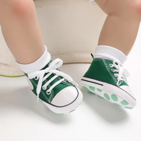 Baby Canvas Classic Sneakers Newborn Print Star Sports Baby Boys Girls First Walkers Shoes Infant Toddler Anti-slip Baby Shoes