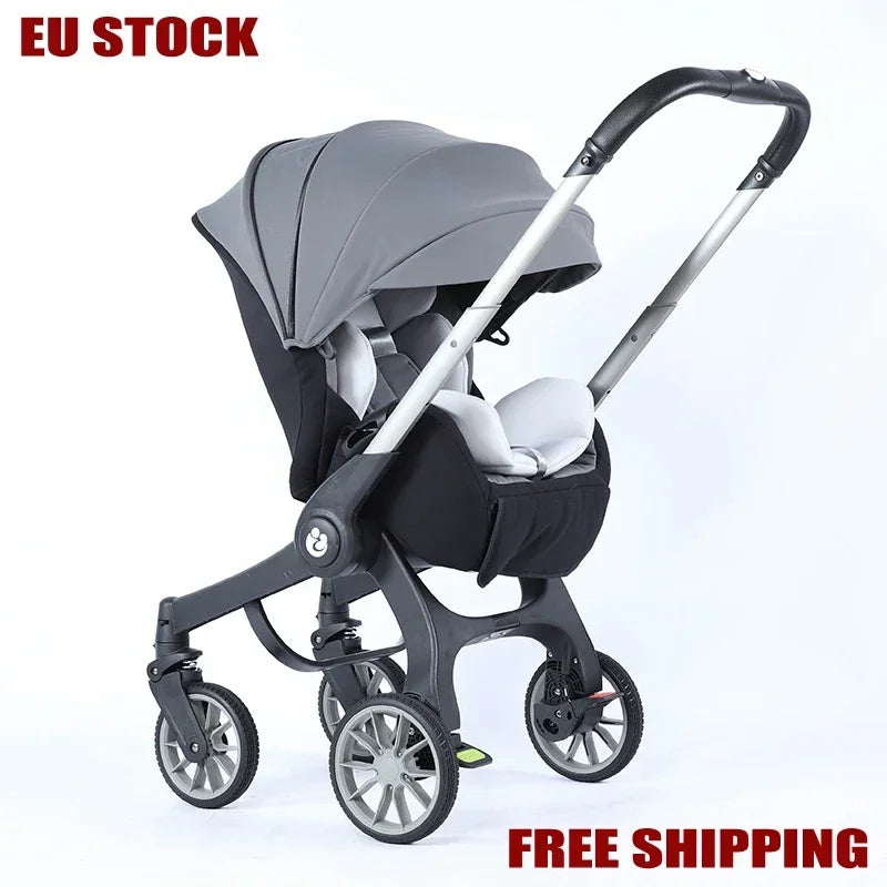 NEW 4 in1 baby stroller Multifunctional newborn baby carriage Foldable Basket type seat Lightweight Travel Pram car seat